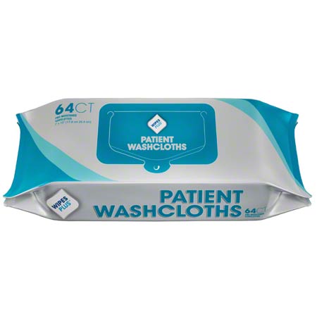  WipesPlus Patient Washcloths 64 ct.  12/cs (PP37605) 