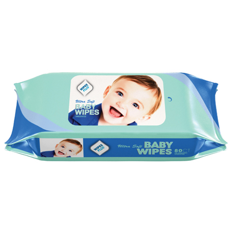  WipesPlus Unscented Baby Wipe 80 ct.  12/cs (PP67811) 