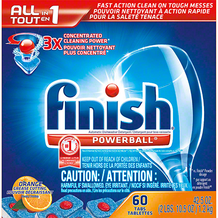  FINISH ALL in 1 Power Ball Tabs Rinse Agent 60 ct.  8/cs (REC81158) 