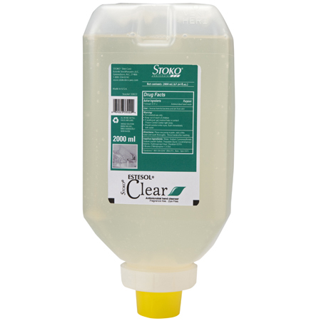  Stoko Estesol Clear Anti-Microbial Hand Cleanser 2000 mL Softbottle  6/cs (STO33022) 