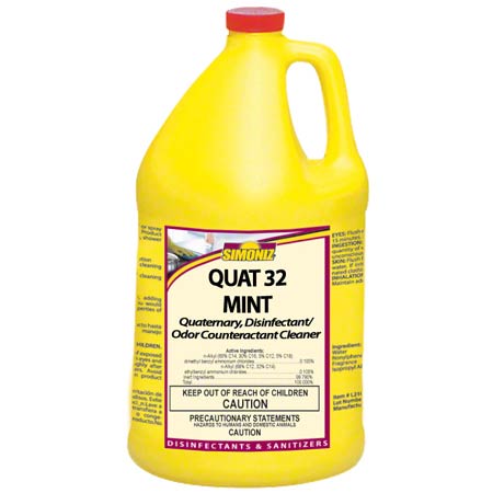  Simoniz Quat 32 Mint Disinfectant Germicidal Gal.  4/cs (SZQ3007004) 