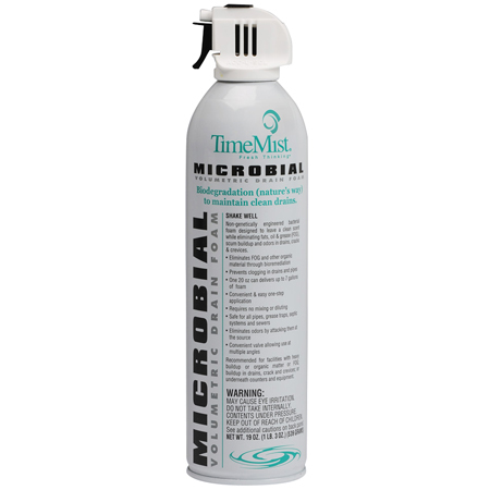  TimeMist MicrobeMax Microbial Volumetric Drain Foam 20 oz. Can  6/cs (TMS1045434) 